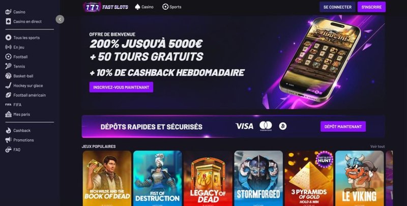 Découvrez les Meilleures Offres de Fast Slots Casino en Ligne en France